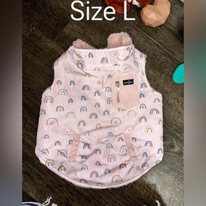 Lucy & Co pink reversible Teddy vest